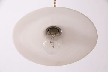 アンティーク照明　レトロな空間づくりにおすすめ!平笠シェードの吊り下げ照明(ペンダントライト、天井照明、電笠)(R-048803)