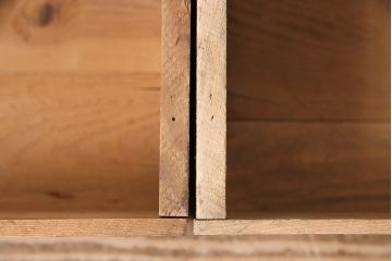 昭和レトロ　アンティーク雑貨　英語のロゴがおしゃれ!雪印マーガリンの木箱2個セット(収納ボックス、収納箱、看板)(R-048806)