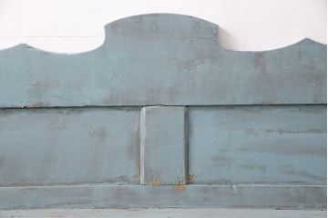 海外アンティーク　シャビーなペイントがお洒落なベンチ(長椅子、板座チェア)(R-048810)