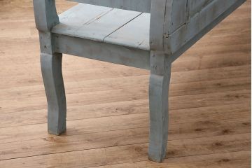 海外アンティーク　シャビーなペイントがお洒落なベンチ(長椅子、板座チェア)(R-048810)