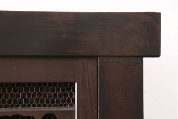 和製アンティーク　ヒノキ材　渋い和の雰囲気を醸し出す、明治大正期の水屋箪笥(重ね箪笥、食器棚、キャビネット、収納棚)(R-048812)