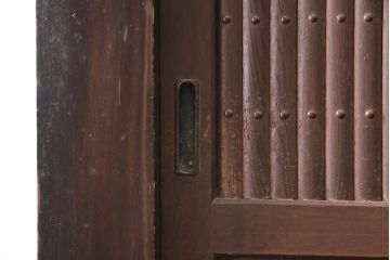 和製アンティーク　ヒノキ材　渋い和の雰囲気を醸し出す、明治大正期の水屋箪笥(重ね箪笥、食器棚、キャビネット、収納棚)(R-048812)