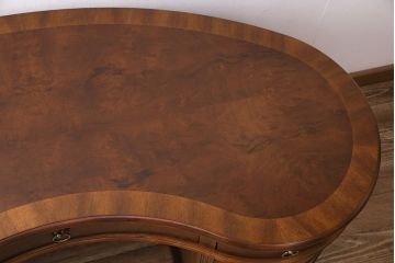 中古　極美品　DREXEL HERITAGE(ドレクセルヘリテイジ)　Cameo Classics(キャメオクラシックス)　高級感溢れるキドニーデスク(定価約170万円)(両袖デスク、机、在宅ワーク、在宅用ワークデスク)(R-048820)