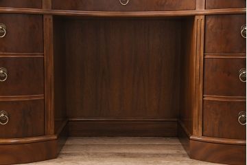 中古　極美品　DREXEL HERITAGE(ドレクセルヘリテイジ)　Cameo Classics(キャメオクラシックス)　高級感溢れるキドニーデスク(定価約170万円)(両袖デスク、机、在宅ワーク、在宅用ワークデスク)(R-048820)
