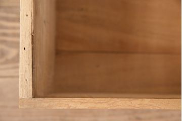 昭和レトロ　アンティーク雑貨　英語のロゴがおしゃれ!雪印バターの木箱(収納ボックス、収納箱、看板)(R-048821)