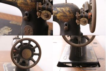 ジャンク品　SINGER(シンガー)社　お洒落なアンティークの空間を演出するミシンテーブル(シンガーミシン、ミシン台、ディスプレイ、工業用ミシン)(R-048822)