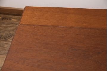 北欧ヴィンテージ　デンマーク製　チーク材　レア品!4wayで使える便利なエレベーターテーブル(エクステンション、リフティング、ダイニング、センターテーブル、ビンテージ)(R-048823)