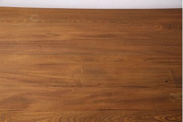 和製アンティーク　特大サイズ　総ケヤキ材　天板極厚!木の味わいが楽しめる引き出し付きの作業台(ダイニングテーブル)(R-048829)