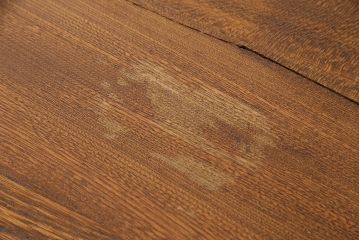 和製アンティーク　特大サイズ　総ケヤキ材　天板極厚!木の味わいが楽しめる引き出し付きの作業台(ダイニングテーブル)(R-048829)