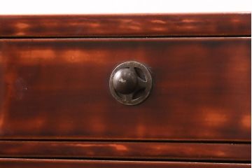 和製アンティーク　極美品　工芸家具　総漆塗り　独特の斑模様が目を引く高級品の小引き出し(小物収納、卓上収納、裁縫箱)(R-048839)