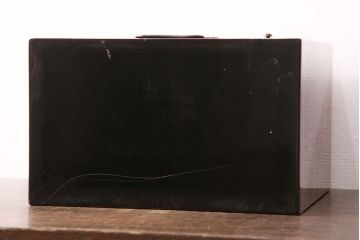 和製アンティーク　極美品　工芸家具　総漆塗り　独特の斑模様が目を引く高級品の小引き出し(小物収納、卓上収納、裁縫箱)(R-048839)