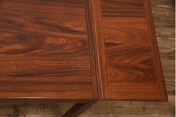 ヴィンテージ家具　デンマーク製　ローズウッド材　作業台としてもおすすめ!シンプルなデザインのバタフライテーブル(ローテーブル、センターテーブル、ビンテージ)(R-048841)