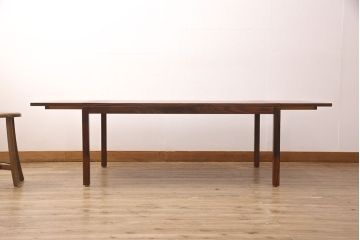 ヴィンテージ家具　デンマーク製　ローズウッド材　作業台としてもおすすめ!シンプルなデザインのバタフライテーブル(ローテーブル、センターテーブル、ビンテージ)(R-048841)