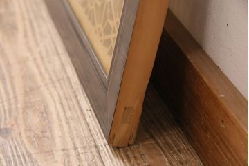 和製アンティーク　ディスプレイにもおすすめ!3種の文様が楽しめる組子欄間(建具、明り取り、明かり取り)(R-048843)