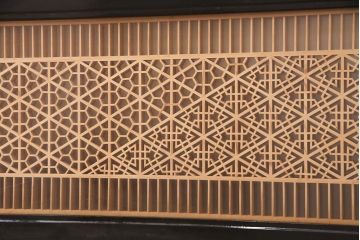 和製アンティーク　華やかさと品の良さを兼ね備えた組子欄間(建具、明り取り、明かり取り)(R-048846)