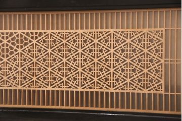 和製アンティーク　華やかさと品の良さを兼ね備えた組子欄間(建具、明り取り、明かり取り)(R-048846)