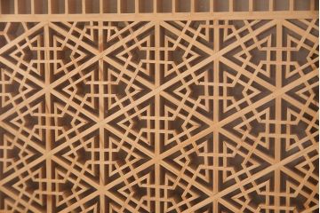 和製アンティーク　華やかさと品の良さを兼ね備えた組子欄間(建具、明り取り、明かり取り)(R-048846)