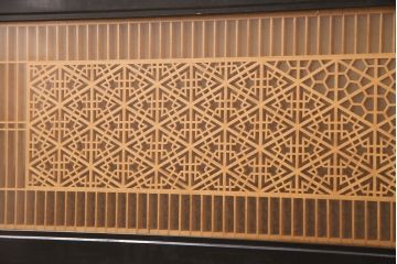 和製アンティーク　華やかさと品の良さを兼ね備えた組子欄間(建具、明り取り、明かり取り)(R-048846)