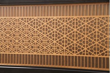 和製アンティーク　華やかさと品の良さを兼ね備えた組子欄間(建具、明り取り、明かり取り)(R-048846)