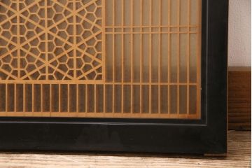 和製アンティーク　華やかさと品の良さを兼ね備えた組子欄間(建具、明り取り、明かり取り)(R-048846)