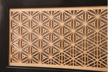 和製アンティーク　上質な和の空間作りに活躍する、芸術品のような美しさを持つ組子欄間(建具、明り取り)(R-048847)
