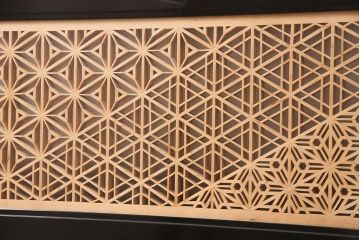 和製アンティーク　上質な和の空間作りに活躍する、芸術品のような美しさを持つ組子欄間(建具、明り取り)(R-048847)