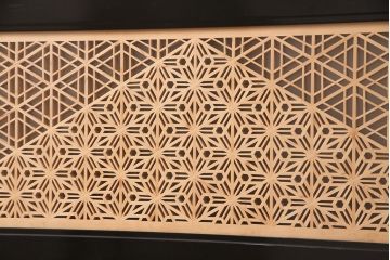 和製アンティーク　上質な和の空間作りに活躍する、芸術品のような美しさを持つ組子欄間(建具、明り取り)(R-048847)