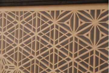 和製アンティーク　上質な和の空間作りに活躍する、芸術品のような美しさを持つ組子欄間(建具、明り取り)(R-048847)