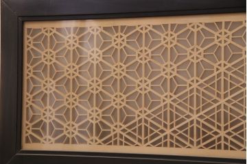 和製アンティーク　上質な和の空間作りに活躍する、芸術品のような美しさを持つ組子欄間(建具、明り取り)(R-048847)