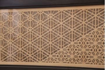 和製アンティーク　上質な和の空間作りに活躍する、芸術品のような美しさを持つ組子欄間(建具、明り取り)(R-048847)