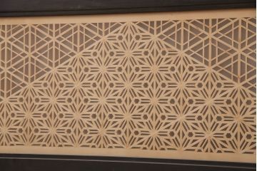 和製アンティーク　上質な和の空間作りに活躍する、芸術品のような美しさを持つ組子欄間(建具、明り取り)(R-048847)