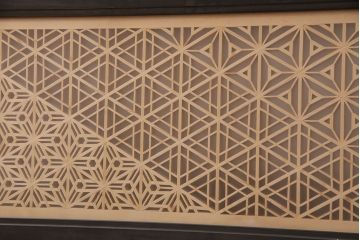 和製アンティーク　上質な和の空間作りに活躍する、芸術品のような美しさを持つ組子欄間(建具、明り取り)(R-048847)