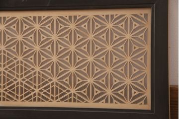 和製アンティーク　上質な和の空間作りに活躍する、芸術品のような美しさを持つ組子欄間(建具、明り取り)(R-048847)