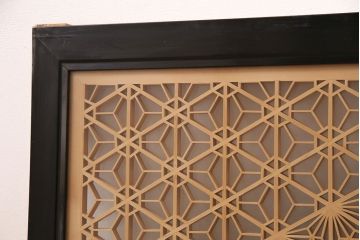 和製アンティーク　上質な空間作りのアクセントになる、美しい組子欄間(建具、明り取り)(R-048848)