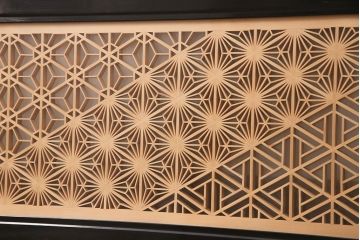 和製アンティーク　上質な空間作りのアクセントになる、美しい組子欄間(建具、明り取り)(R-048848)