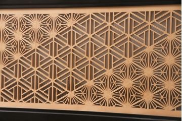 和製アンティーク　上質な空間作りのアクセントになる、美しい組子欄間(建具、明り取り)(R-048848)