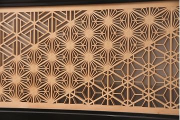 和製アンティーク　上質な空間作りのアクセントになる、美しい組子欄間(建具、明り取り)(R-048848)