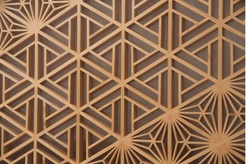 和製アンティーク　上質な空間作りのアクセントになる、美しい組子欄間(建具、明り取り)(R-048848)