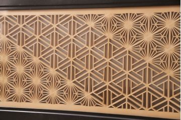 和製アンティーク　上質な空間作りのアクセントになる、美しい組子欄間(建具、明り取り)(R-048848)