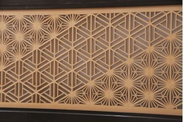 和製アンティーク　上質な空間作りのアクセントになる、美しい組子欄間(建具、明り取り)(R-048849)
