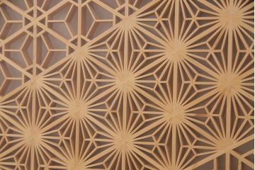 和製アンティーク　上質な空間作りのアクセントになる、美しい組子欄間(建具、明り取り)(R-048849)