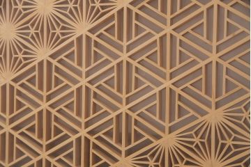 和製アンティーク　上質な空間作りのアクセントになる、美しい組子欄間(建具、明り取り)(R-048849)