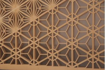 和製アンティーク　上質な空間作りのアクセントになる、美しい組子欄間(建具、明り取り)(R-048849)