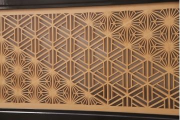 和製アンティーク　上質な空間作りのアクセントになる、美しい組子欄間(建具、明り取り)(R-048849)