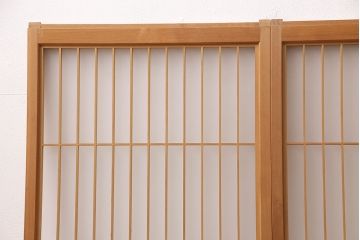 アンティーク建具　片面ガラス　和モダンな雰囲気づくりにおすすめの組子入り書院戸4枚セット(窓、引き戸、ガラス戸)(R-048850)