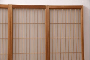 アンティーク建具　片面ガラス　和モダンな雰囲気づくりにおすすめの組子入り書院戸4枚セット(窓、引き戸、ガラス戸)(R-048850)