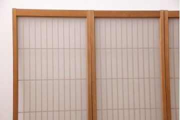 アンティーク建具　片面ガラス　和モダンな雰囲気づくりにおすすめの組子入り書院戸4枚セット(窓、引き戸、ガラス戸)(R-048850)