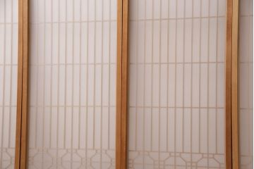 アンティーク建具　片面ガラス　和モダンな雰囲気づくりにおすすめの組子入り書院戸4枚セット(窓、引き戸、ガラス戸)(R-048850)