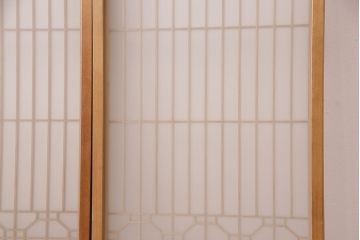 アンティーク建具　片面ガラス　和モダンな雰囲気づくりにおすすめの組子入り書院戸4枚セット(窓、引き戸、ガラス戸)(R-048850)