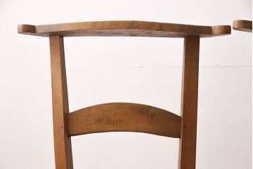 【簡易リペア限定品】イギリスアンティーク　ビーチ材　編み座面のフレンチチャーチチェア2脚セット(椅子、ダイニングチェア、イス)(R-048852)